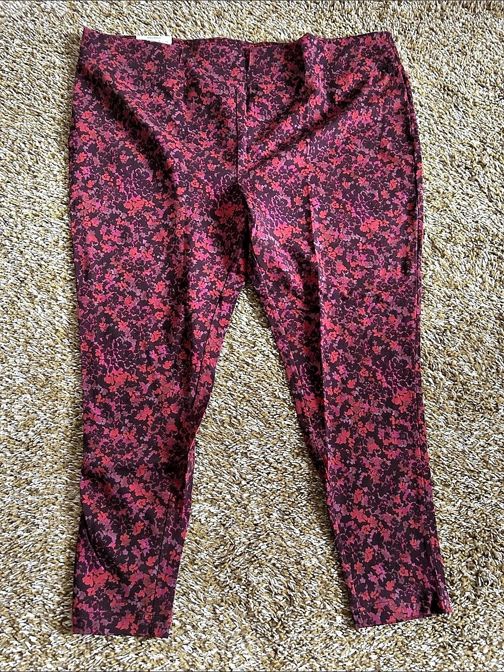 Terra & Sky Women's Plus High Waist Fitted Leggings Purple & Pink 4X